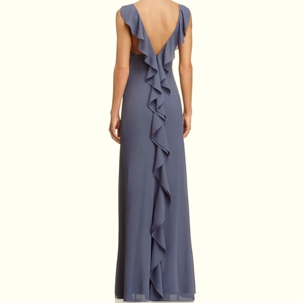 Aidan Mattox Ruffle Back Gown (Size 2)